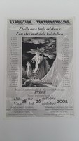 Affiche pour l'exposition <strong><em>étoile aux trois crystaux</em></strong> , à la maison communale d'Evere (Evere) , du 18 au 26 octobre 2002.